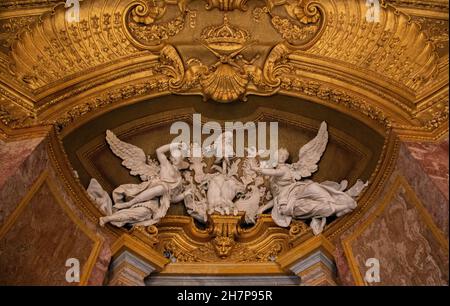 Das wunderschöne Innere des Königspalastes von Turin, erbaut für das Haus Savoyen im 16th. Jahrhundert, turin, piemont, italien Stockfoto