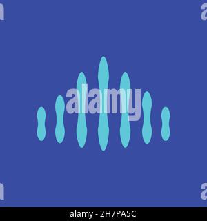 Symbol für die Equalizer-Linie. Einfaches Stil Musik-Player App Hintergrund-Symbol. Logo-Design-Element. T-Shirt-Druck. Vektor für Aufkleber. Stock Vektor
