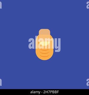 Symbol für die Fingernagellinie. Einfache Stil Frau Nagellack Firma Poster Hintergrund Symbol. Logo-Design-Element. T-Shirt-Druck. Vektor für Aufkleber. Stock Vektor