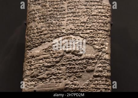 Keilschrift mesopotamia Assyrien Tablette Detail Stockfoto