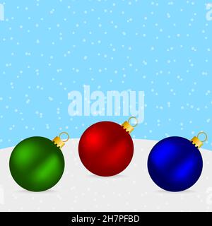 Weihnachtliche bunte Kugeln für den Baum Stock Vektor