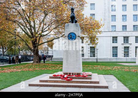 Das Chindit Memorial, ein Kriegsdenkmal in Victoria Embankment Gardens, London, Großbritannien Stockfoto