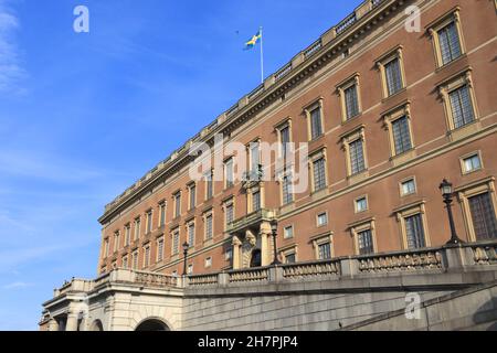 Königliche Palast in Stockholm - Sehenswürdigkeiten in Gamla Stan (Altstadt). Stockfoto