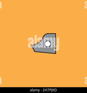 Symbol für die Wildschweinlinie. Warthog-Schild. Einfache Stil Jagd Konzept Poster Hintergrund Symbol. Logo-Design-Element. T-Shirt-Druck. Vektor für Aufkleber. Stock Vektor