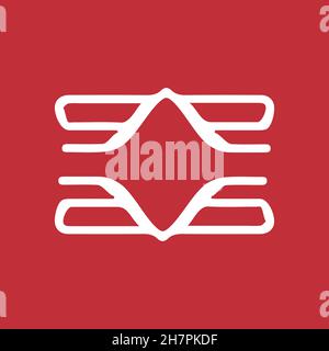 Flache Hamburger-Ikone. Fastfood-Restaurant-Symbol. Logo-Design-Element Stock Vektor