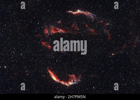 Schleiernebel in der Galaxie Stockfoto