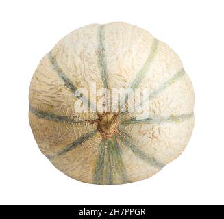 Melone isoliert auf weißem Hintergrund mit Beschneidungspfad Stockfoto