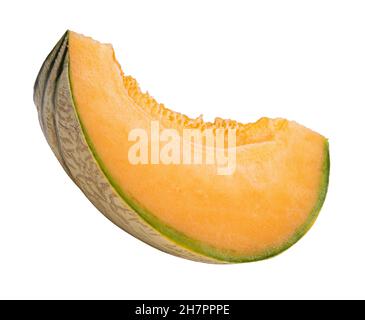 Melone isoliert auf weißem Hintergrund mit Beschneidungspfad Stockfoto