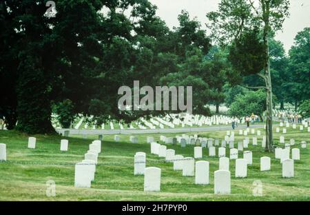 WASHINGTON D.C., USA MAI 1970: Friedhof von Arlington in den 70er Jahren Stockfoto