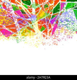 Abstrakter mehrfarbiger Hintergrund von Blots. Leer für Text. Vektorgrafik Stock Vektor