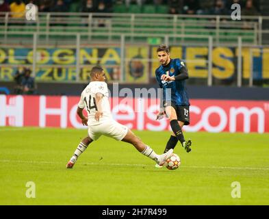 Mailand, Italien. 24th. November 2021. UEFA Champions League, Inter / Shankhtar Donetsk Credit: Nderim Kaceli/Alamy Live News Stockfoto