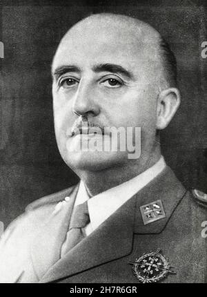 Porträt von Francisco Franco Stockfoto