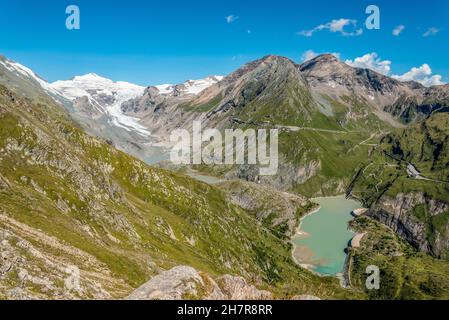 Stausee des Großglockner Gletscherwassers im Nationalpark hohe Tauern, Österreich Stockfoto