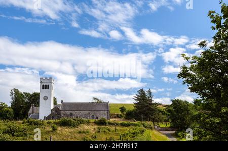 St James's Church, Manorbier, Eine denkmalgeschützte 1 Kirche aus dem 12th. Jahrhundert, Pembokeshire, Wales Stockfoto