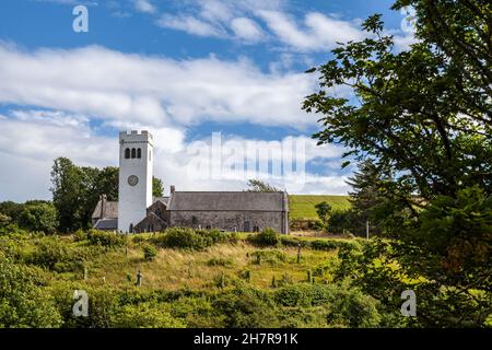 St James's Church, Manorbier, Eine denkmalgeschützte 1 Kirche aus dem 12th. Jahrhundert, Pembokeshire, Wales Stockfoto