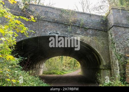 The Great Hay Incline (Hay Schrägflugzeug) in Coalport, Ironbridge Gorge, Shropshire, Großbritannien. Es hob Boote zwischen Kanälen mit Dampf und Schwerkraft. Stockfoto