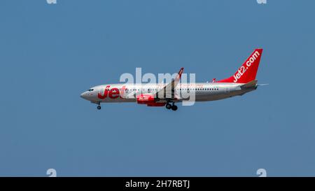 Boeing 737-800 Von Jet2 Airlines Auf Landeanflug Stockfoto