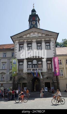 Rathaus Ljubljana Slowenien Stockfoto