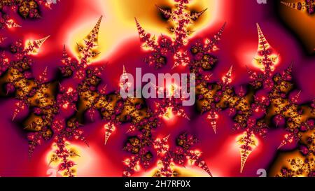 Abstraktes computergeneriertes Fraktaldesign. Ein Fraktal ist ein nie endende Muster. Fraktale sind unendlich komplexe Muster, die sich in sich selbst ähneln Stockfoto