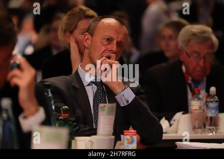 Friedrich Merz Kandid für den CDU-Parteivorsitz auf dem Bundestag der CDU 2018 in Hamburg Stockfoto