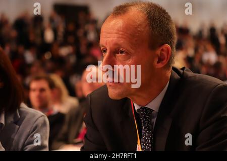 Friedrich Merz Kandid für den CDU-Parteivorsitz auf dem Bundestag der CDU 2018 in Hamburg Stockfoto