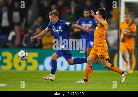 Cardiff City Stadium, Cardiff, Großbritannien. 24th. November 2021. EFL Championship Football, Cardiff City versus Hull; Credit: Action Plus Sports/Alamy Live News Stockfoto