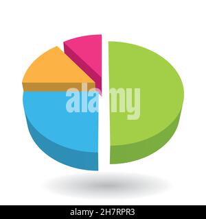 Farbenfrohes Kreisdiagramm-Design-Element Stock Vektor