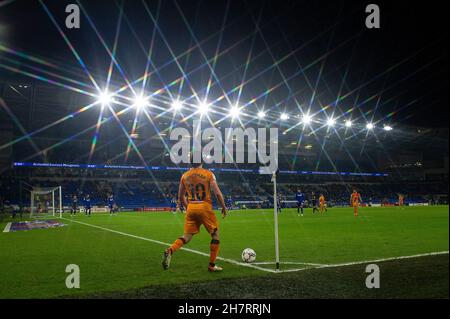 Cardiff, Großbritannien. 24th. November 2021. George Honeyman #10 of Hull City in Cardiff, Vereinigtes Königreich am 11/24/2021. (Foto von Ashley Crowden/News Images/Sipa USA) Quelle: SIPA USA/Alamy Live News Stockfoto