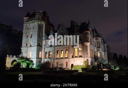 Nachtzeit Im Belfast Castle, Nordirland Stockfoto