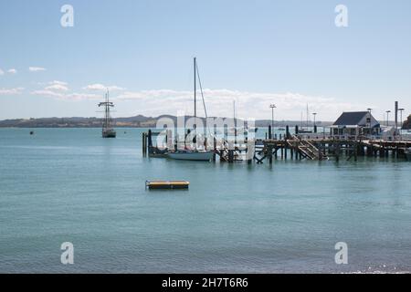 Russell Wharf, The Strand, Russell, Bay of Islands Stockfoto