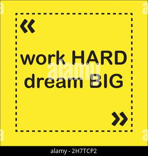 Inspirierende Motivationszitate über gelber Vektorgrafik Stock Vektor