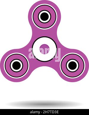 Fidget Spinner Spielzeug Vektor Illustration, helle Spinner isoliert auf weißem Hintergrund Stock Vektor