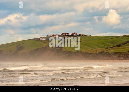 Landschaften und Orte der kantabrischen Küste. Stockfoto