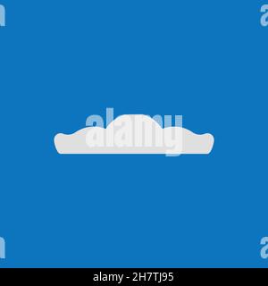 Symbol für flache Wolken. Einfaches Wettersymbol. Design-Element für das Weather Logo. T-Shirt-Druck. EPS10. Vektor für Aufkleber. Stock Vektor