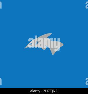 Fischschnur-Symbol. Einfacher Stil Fisch Shop großen Verkauf Poster Hintergrund-Symbol. Fish Company Logo Design-Element. T-Shirt-Druck. Vektor für Aufkleber. Stock Vektor