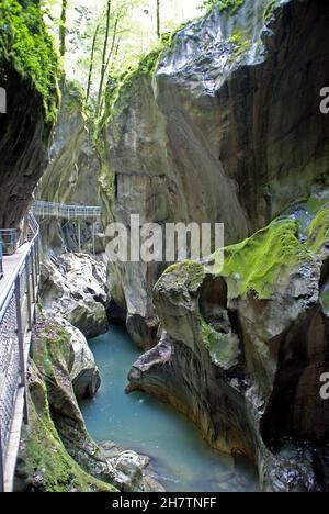 Die Gorges du Pont du Diable in der Region Haute-Savoie in Frankreich. Stockfoto