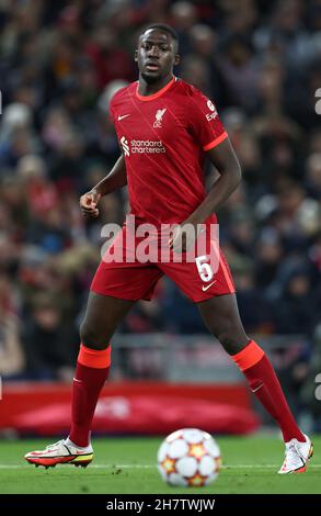 Liverpool, England, 24th. November 2021. Ibrahima Konate von Liverpool während des UEFA Champions League-Spiels in Anfield, Liverpool. Bildnachweis sollte lauten: Darren Staples / Sportimage Credit: Sportimage/Alamy Live News Stockfoto