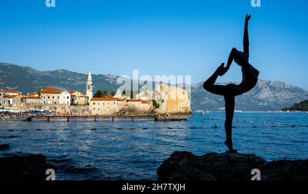 Ballerine Skulptur in Montenegro Stockfoto