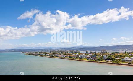 Freizeitinsel in der Knysna Lagune, in der Stadt Knysna, an der südafrikanischen Garden Route. Stockfoto