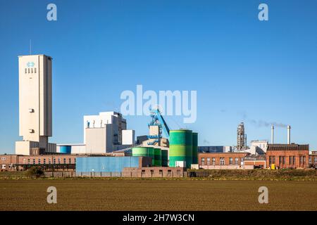 Das Steinsalzbergwerk Borth in Rheinberg-Borth bei Wesel am Niederrhein, Nordrhein-Westfalen, Deutschland. Der Betreiber ist K+S Minerals und Agricultu Stockfoto