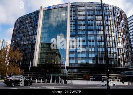 Waterloo London England, November 21 2021, Park Plaza Hotel und Urbanest Student Accommodation Wohngebäude Waterloo London Stockfoto