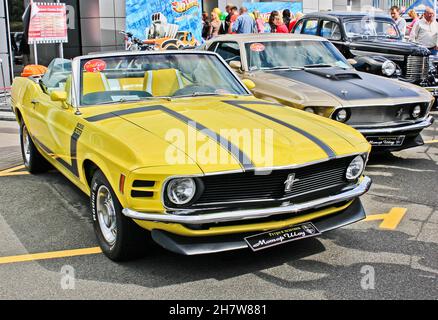 Kiew, Ukraine - 25. Mai 2013. 1970 Ford Mustang Boss 302. Muscle Car Mustang. Heiße Räder Stockfoto