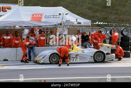 Audi R8 Sieger des Rennens der American Le Mans Series in Road Atlanta Petit Le Mans in Georgia USA 30/9/2000 Stockfoto