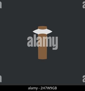 Symbol für die AX-Linie. Einfacher Stil wikinger Poster Hintergrund-Symbol. Logo-Design-Element. T-Shirt-Druck. Vektor für Aufkleber. Stock Vektor