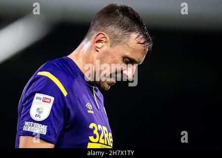 LONDON, ENGLAND - 24. NOVEMBER: Phil Jagielka von Derby County während des Sky Bet Championship-Spiels zwischen Fulham und Derby County im Craven Cottage o Stockfoto