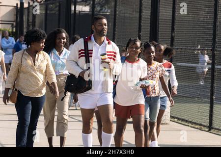 KING RICHARD (2021) WILL SMITH SANIYYA SIDNEY DEMI SINGLETON REINALDO MARCUS GREEN (DIR) WARNER BROS/MOVIESTORE COLLECTION LTD Stockfoto