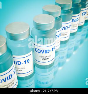 Impfstoff gegen das Covid-19-Virus. Stockfoto