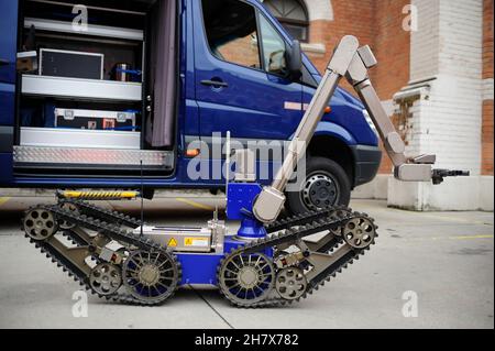 Wien, Österreich. 27. September 2014. Offenes Haus der Wiener Polizei. Polizei explosive Roboter Stockfoto