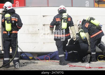 Wien, Österreich. 15. September 2012. Ausstellung der Berufsfeuerwehr Wien Stockfoto