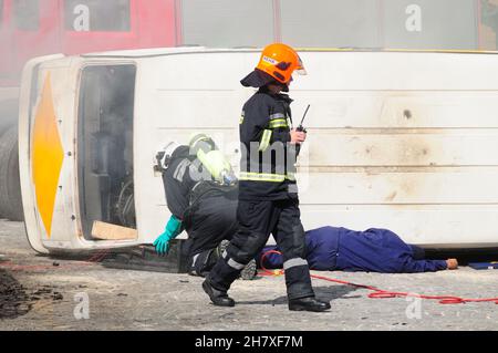 Wien, Österreich. 15. September 2012. Ausstellung der Berufsfeuerwehr Wien Stockfoto